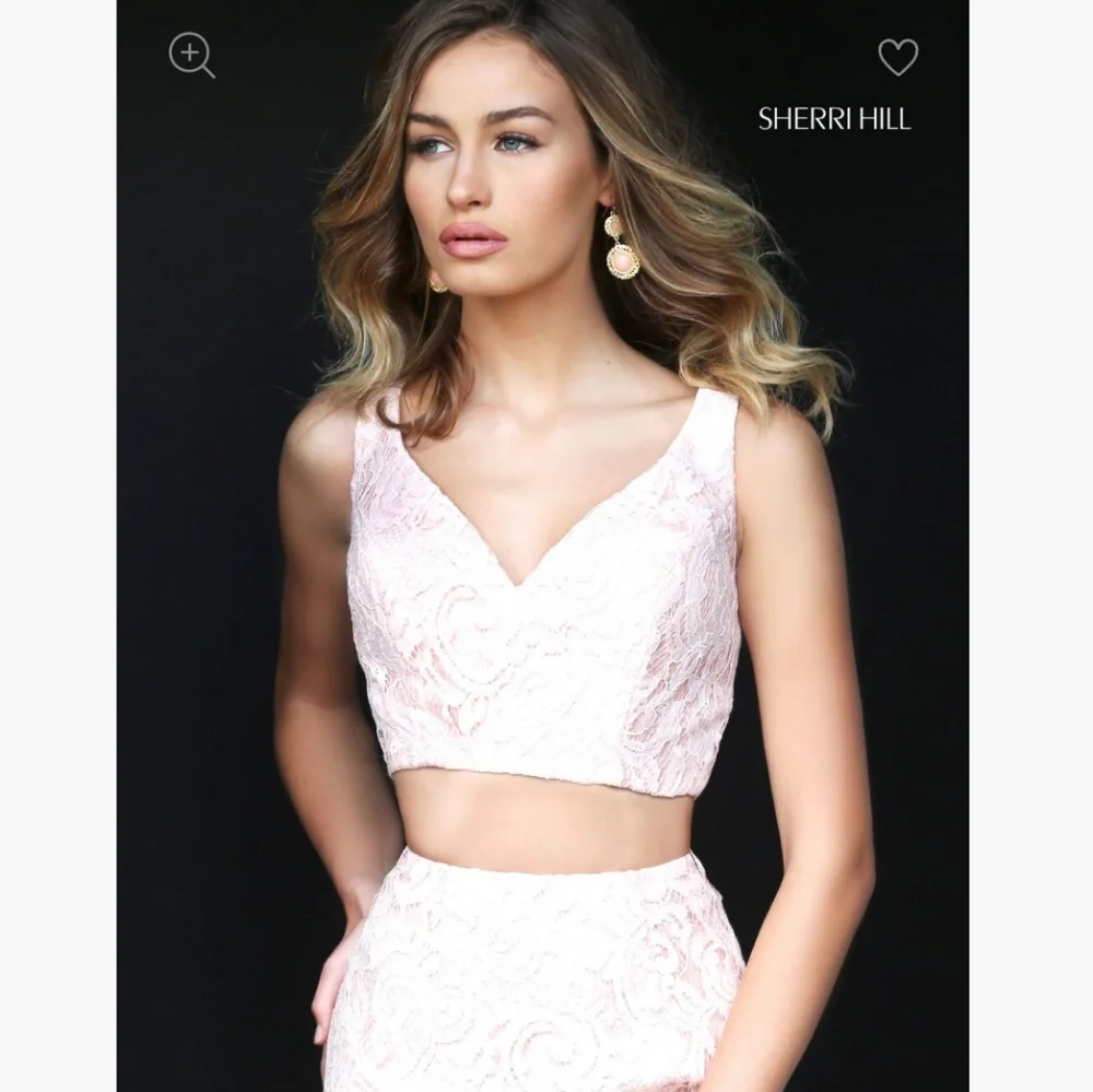 NWT Size 12/14 Pink Two Piece Sherri Hill Gown - Picture 2 of 8